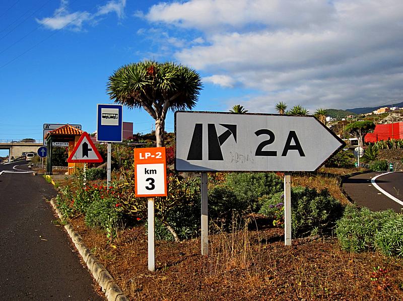 Foto der Haltestelle "Cruce Cancajos" auf der Insel La Palma